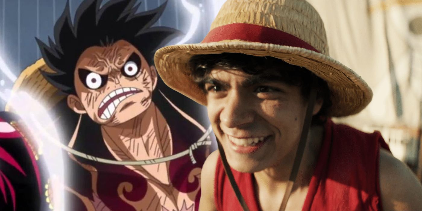 Gear 4 Luffy in the anime and live-action Luffy