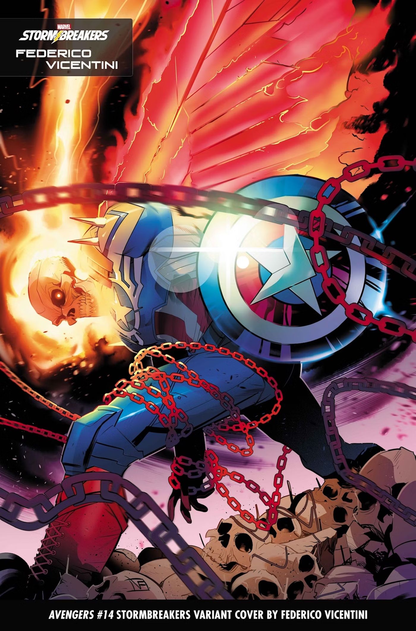 Captain America Takes A Hellish New Form as Ghost Rider in Marvel Art