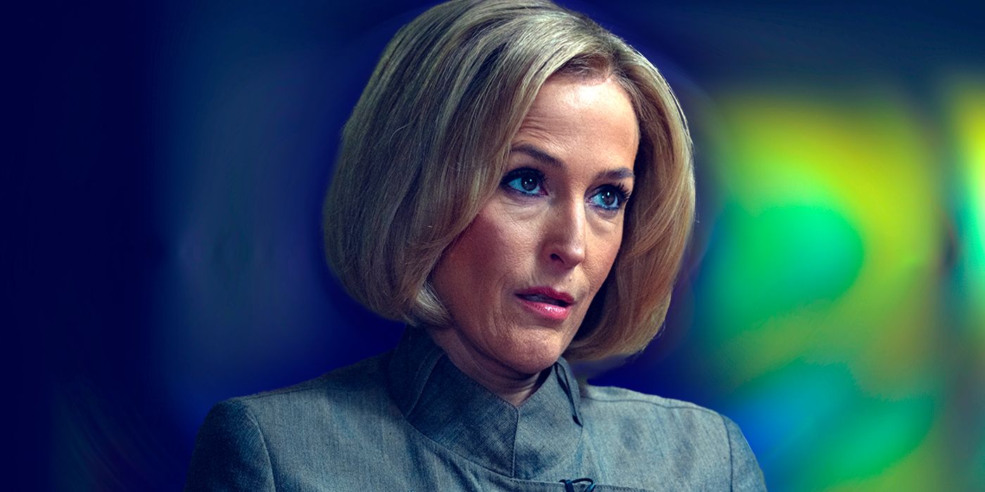 Gillian Anderson as Emily Maitlis in Scoop review header