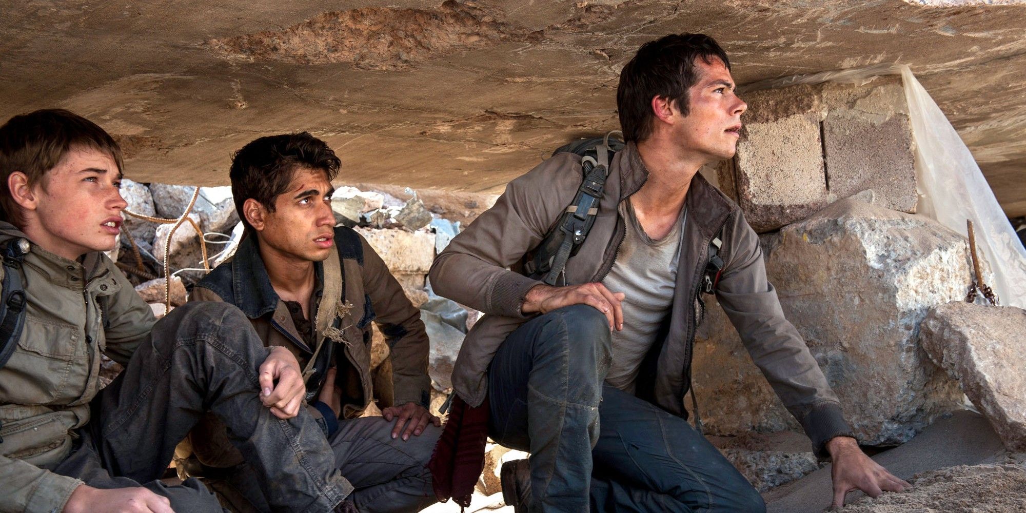 Gladers and Thomas in the Scorch in Maze Runner The Scorch Trials