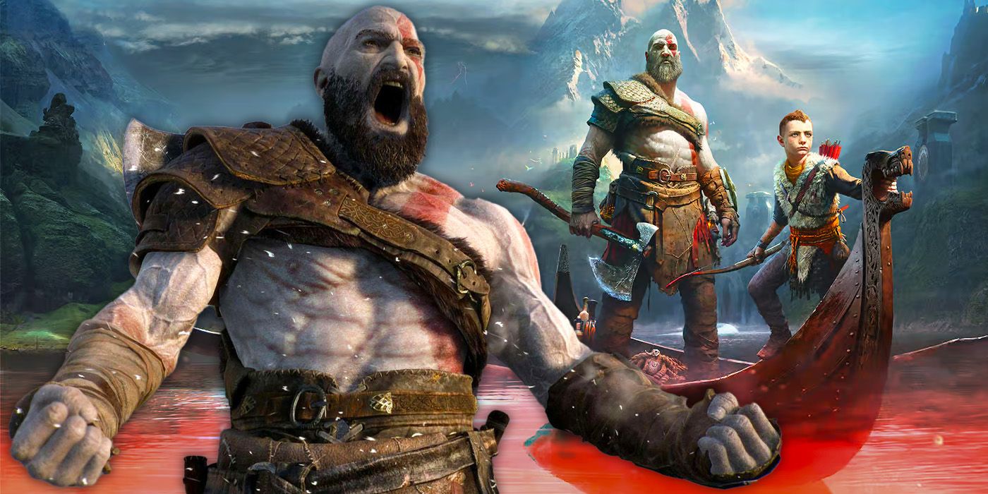 God of War keyart with Kratos