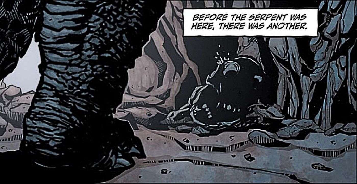 Godzilla Dominion, Godzilla can sense that Kong was in the cave before him