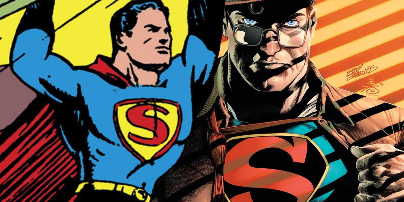 Golden Age Superman and Modern Version Undoing Shirt DC