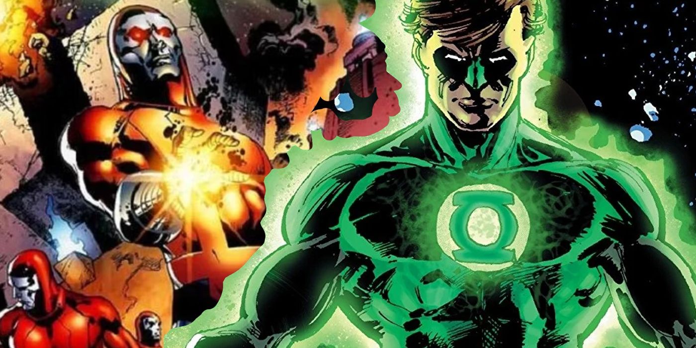 Green Lantern Glowing and Manhunters DC
