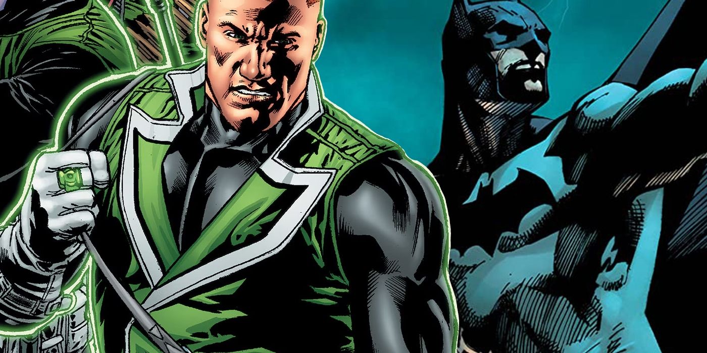 Green Lantern Guy Gardner Looking Angrily at Batman DC