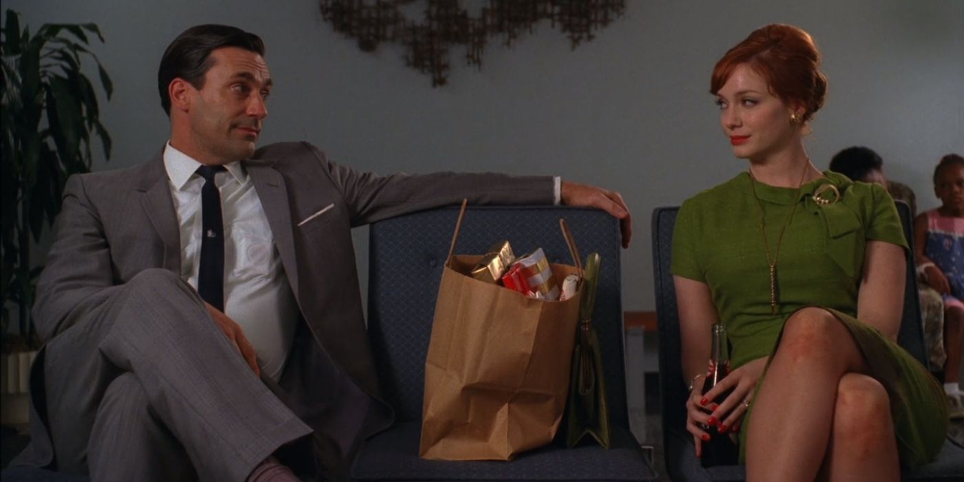 Don and Joan in Mad Men season 3 episode Guy Walks Into An Advertising Agency