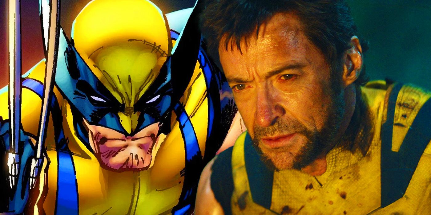 Hugh Jackman as Wolverine in Deadpool & Wolverine with Wolverine in his mask in Marvel Comics