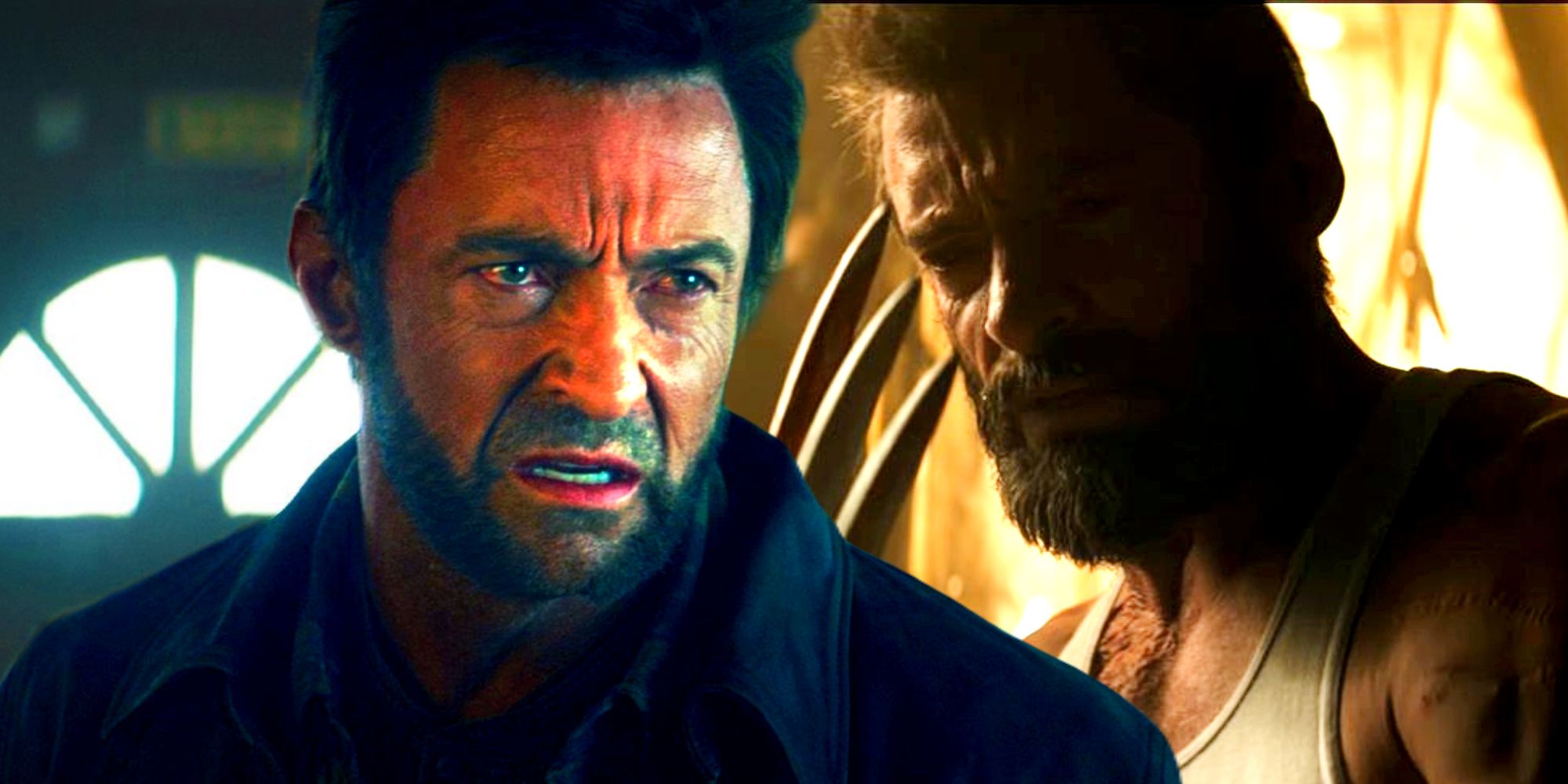 Wolverine de Hugh Jackman fala com Wade Wilson em Deadpool & Wolverine e verifica suas garras em Logan