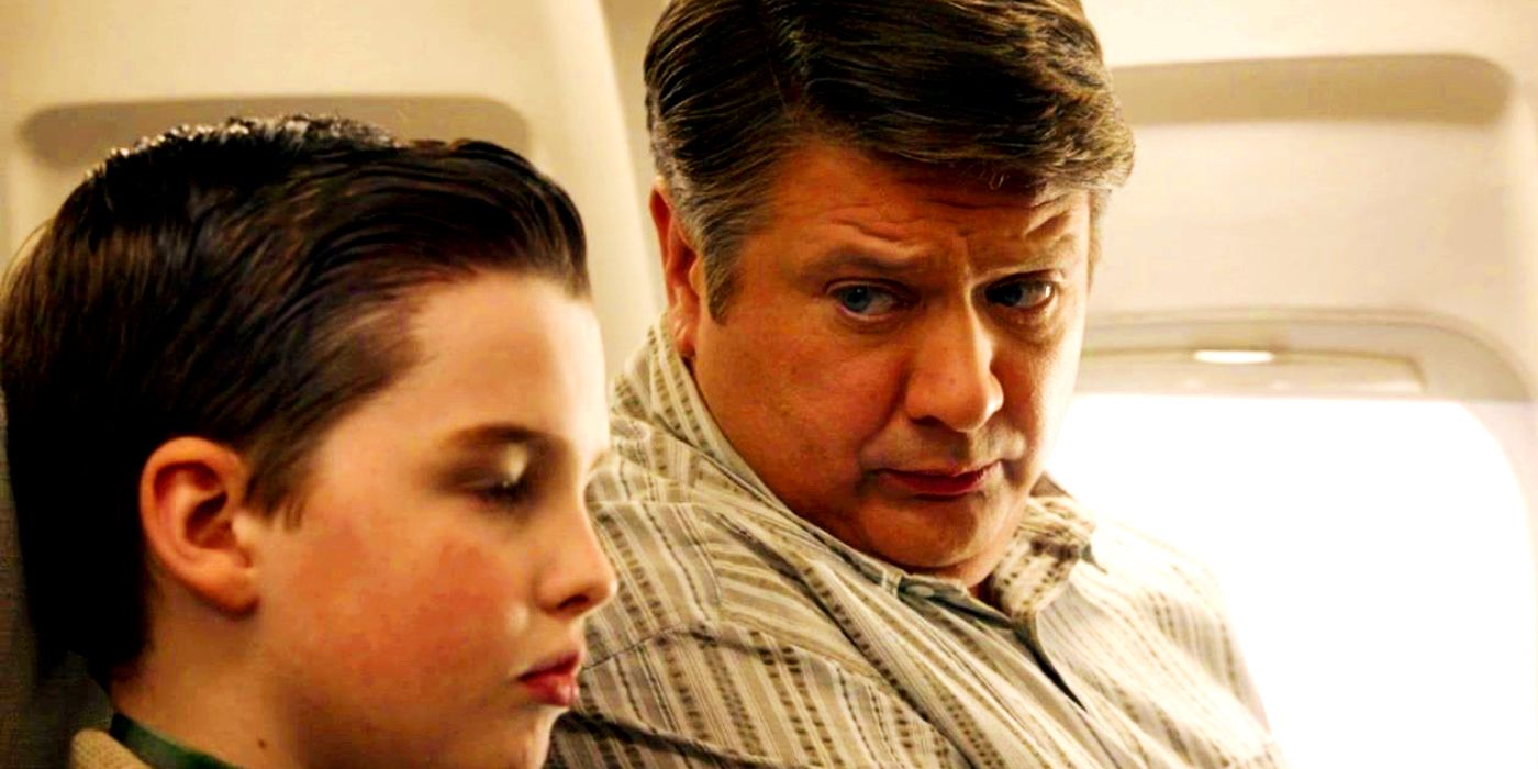 Ian Armitage as Sheldon and Lance Barber as George in Young Sheldon