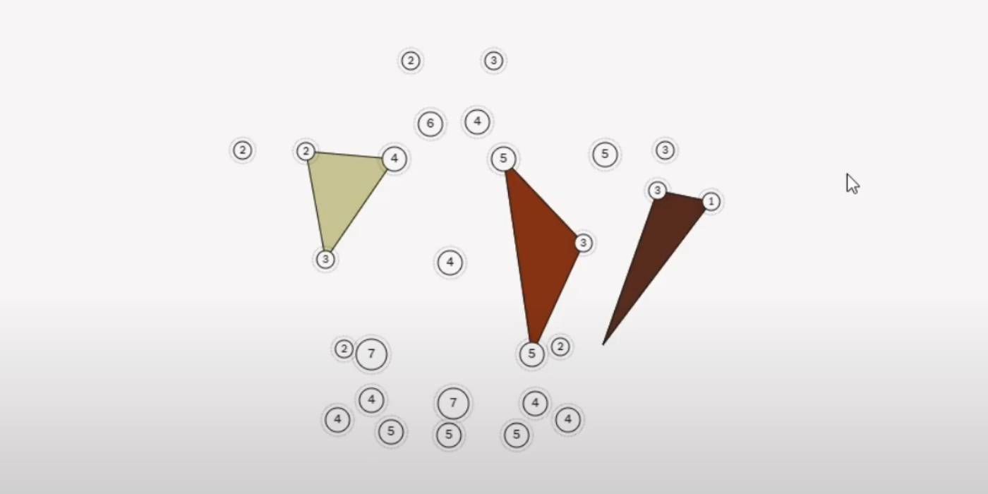 NYT Vertex game with edges being connected to form triangles that will eventually form a complete picture