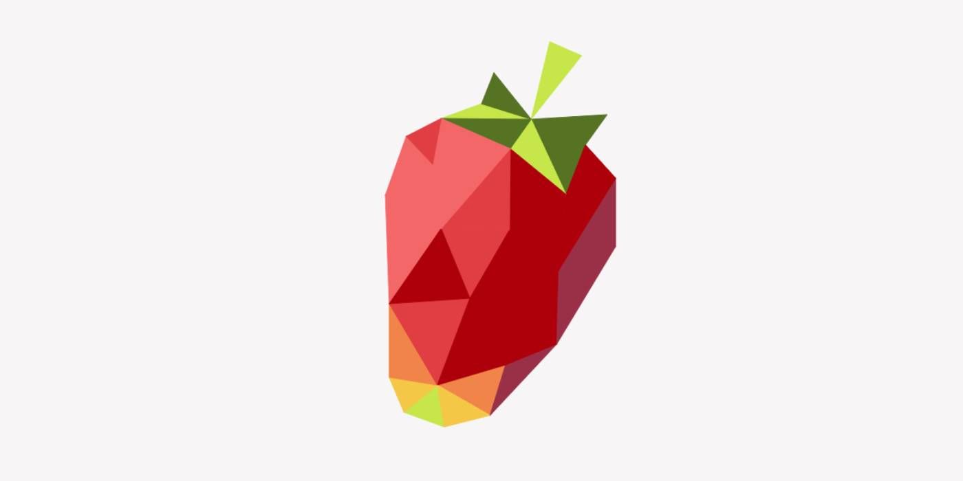 NYT Vertex game solved puzzle with strawberry image made from many triangles