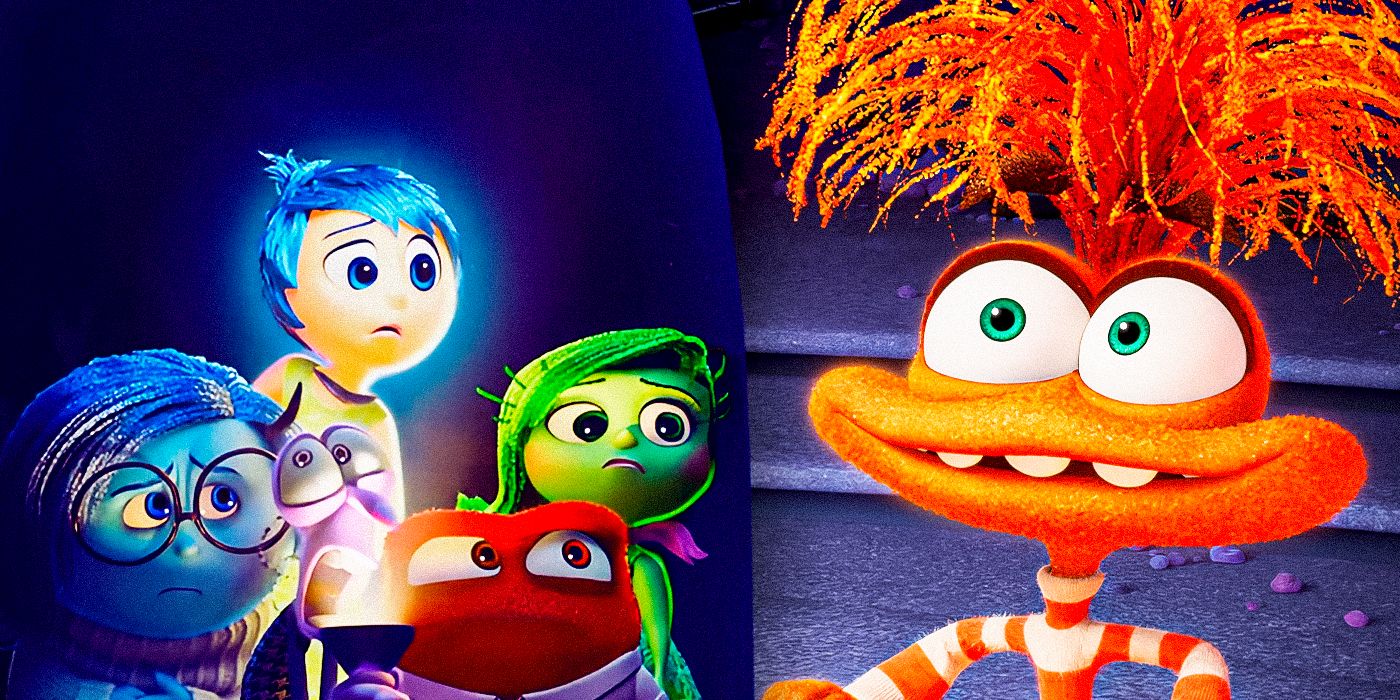 Characters from Inside Out 2 side-by-side