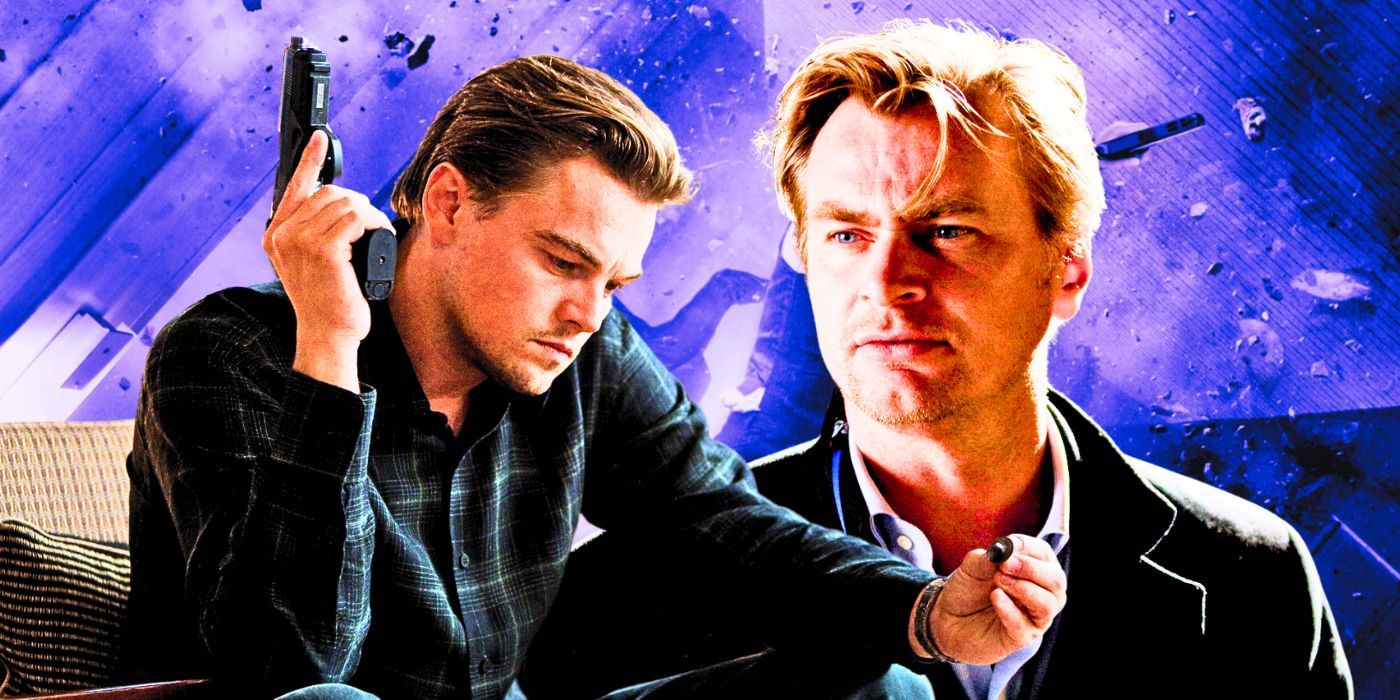 Leonardo DiCaprio as Cobb in Inception with Christopher Nolan