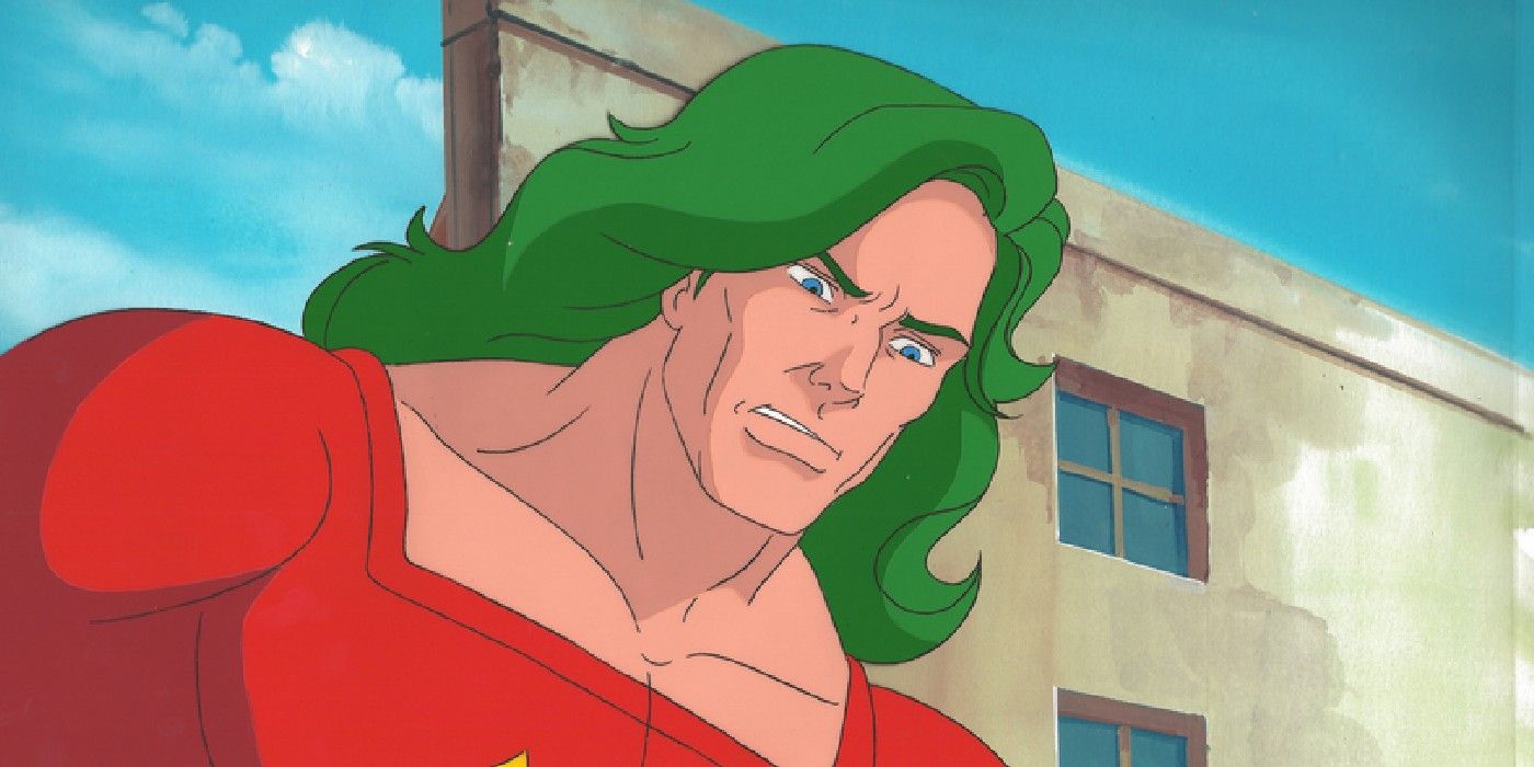 incredible hulk animated series, doc samson stanind on a rooftop