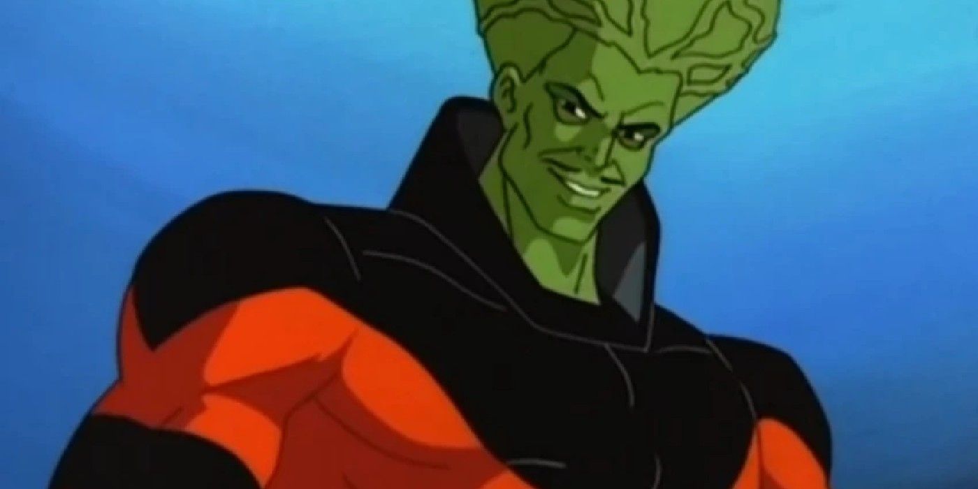 incredible hulk animated series, the leader smiling and looking down