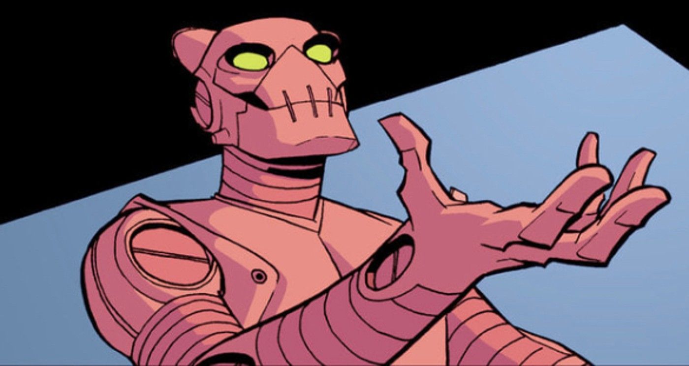 Invincible, Robot stretching his hand out toward the reader