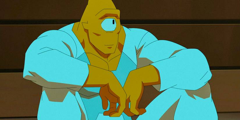 Allen the Alien sitting in a Viltrumite prison in Invincible