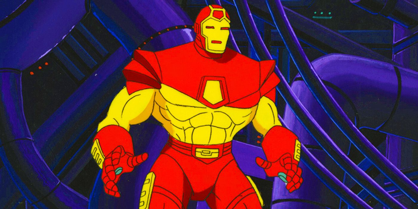 Iron Man on a mission in Iron Man's animated series