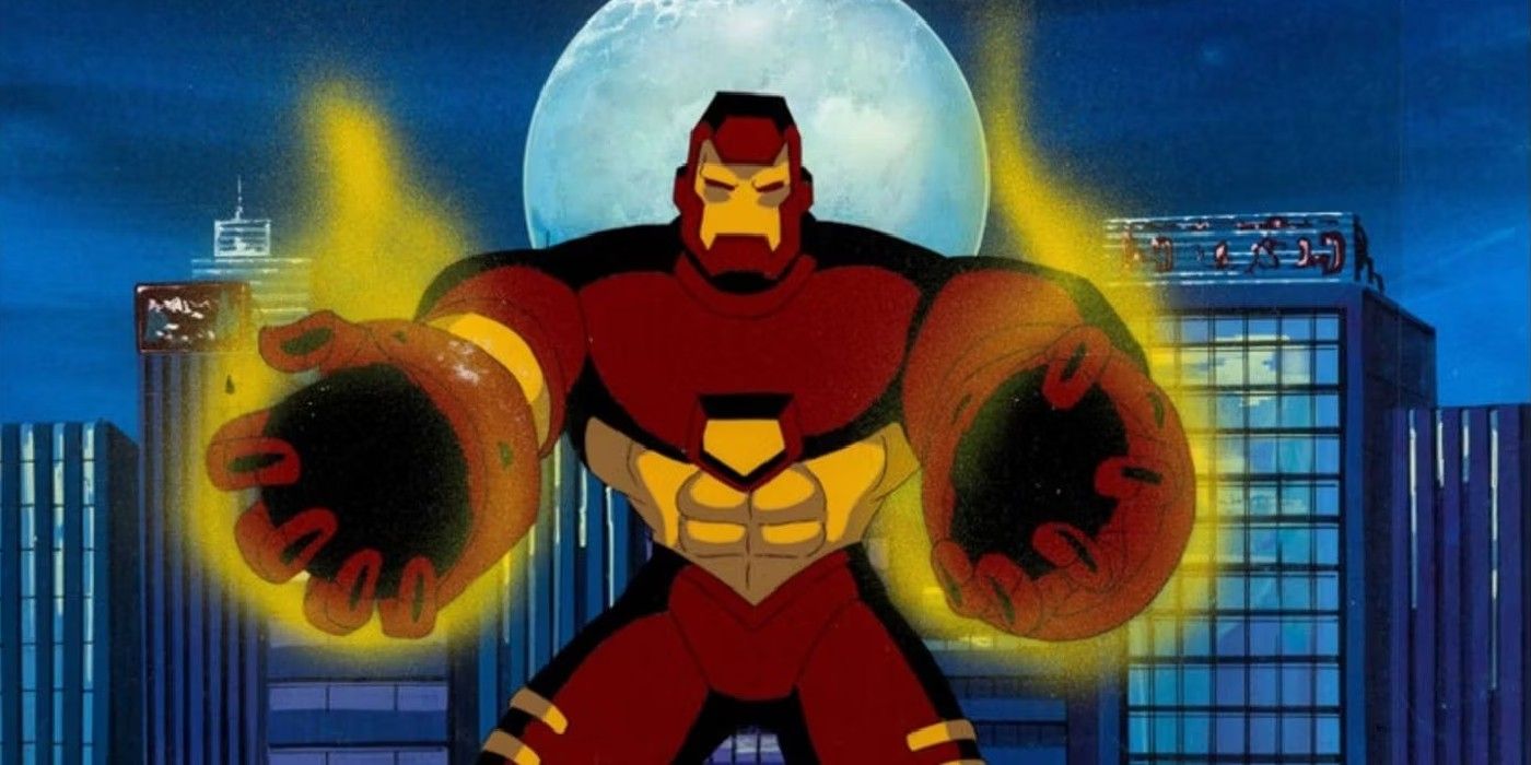 iron man the animated series, armor wars part 2, iron man aims hishand blasters