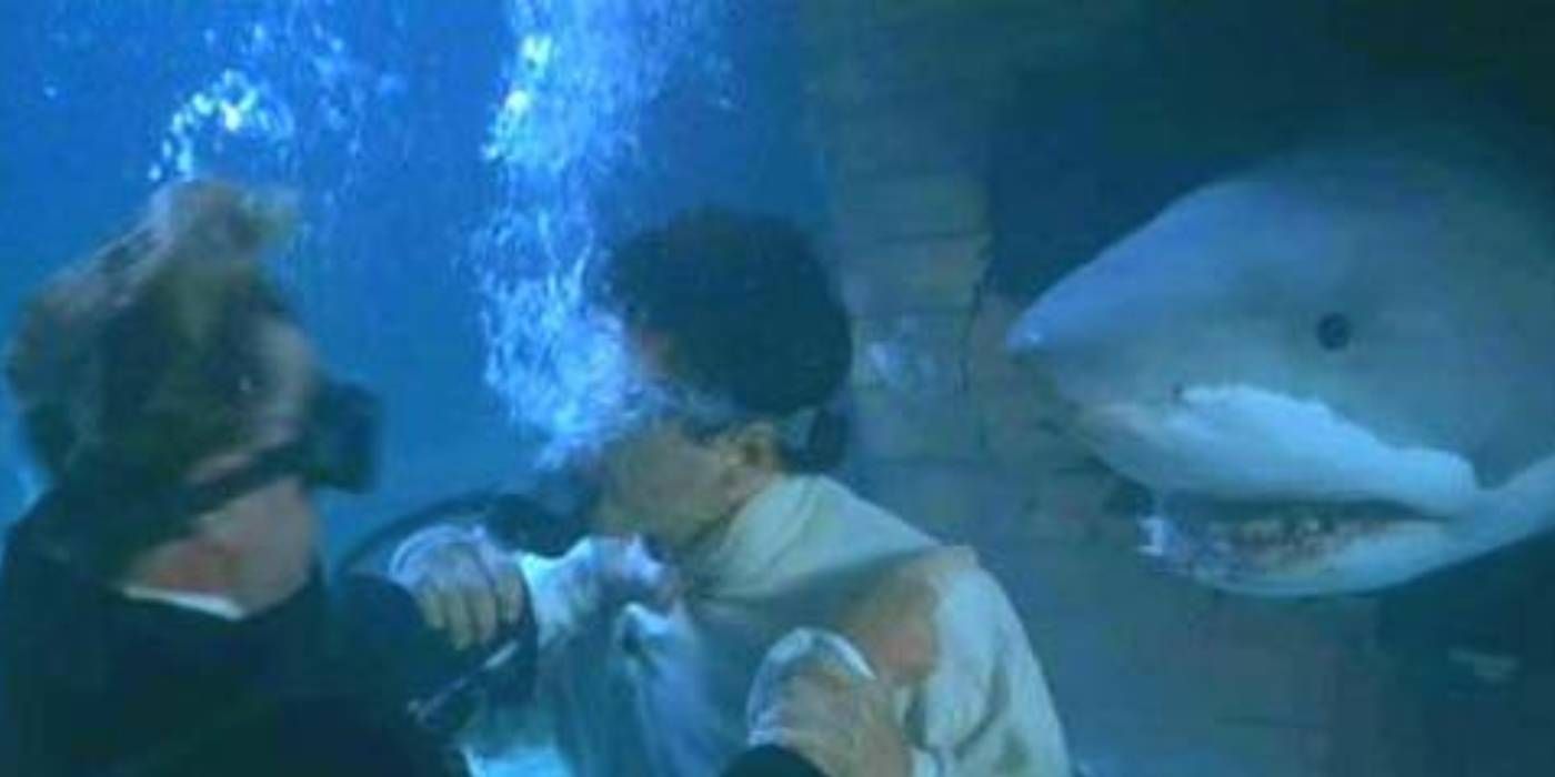Jackie Chan fighting underwater in Police Story 4 a.k.a. First Strike