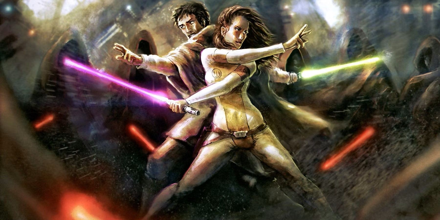 Jaina Solo fights in battle in Star Wars