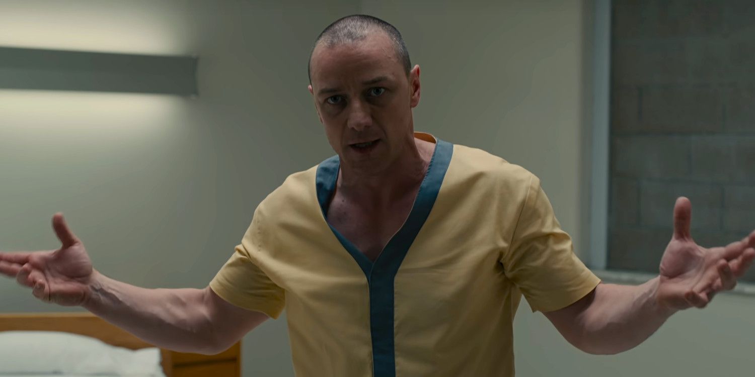 James McAvoy as Kevin in a psychiatric facility in Glass