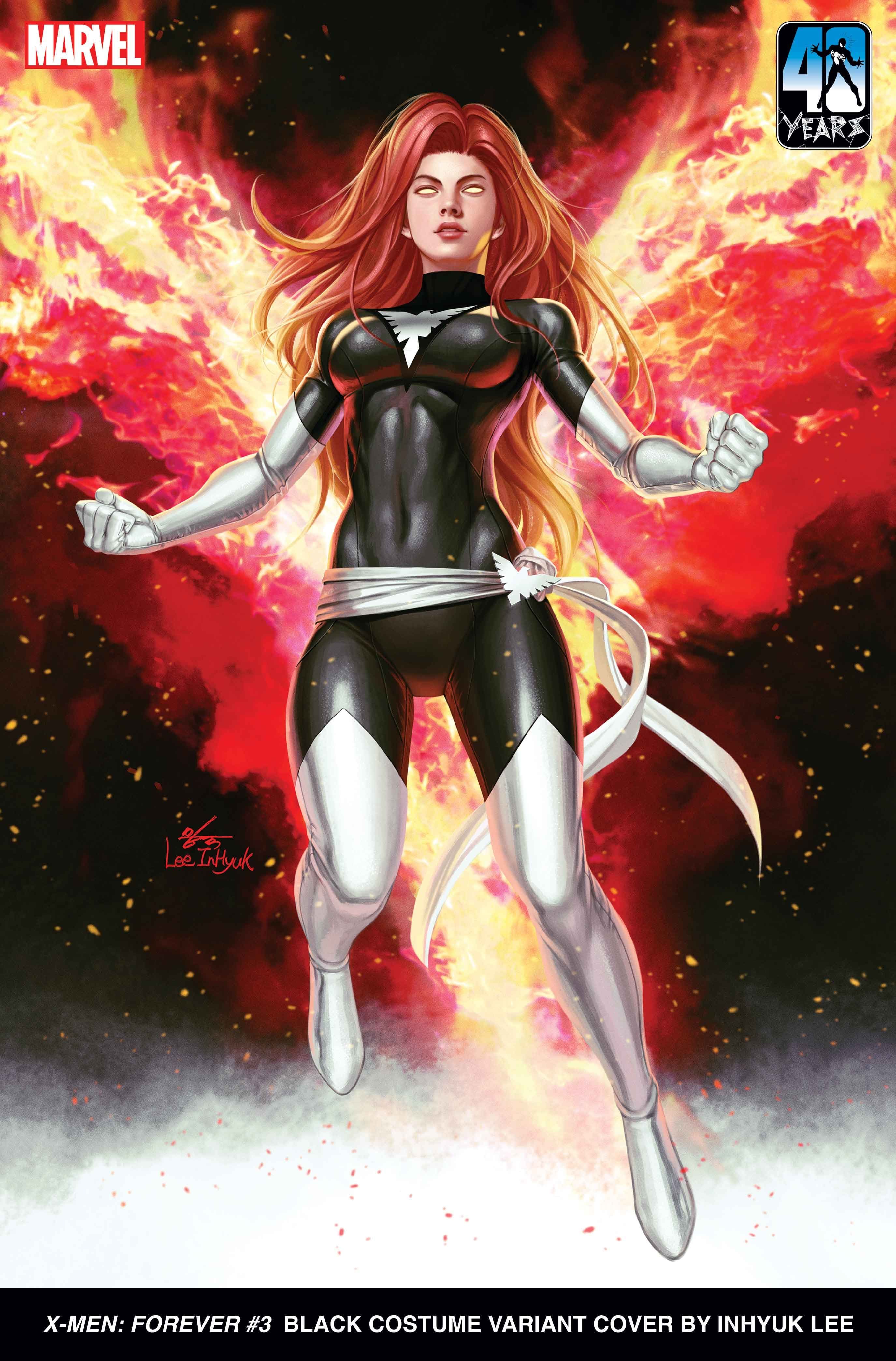 Fato Jean Grey Preto 40º aniversário