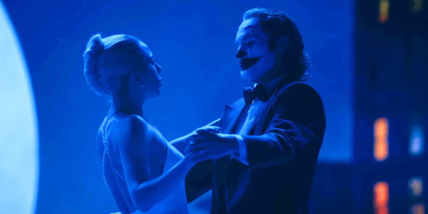 Joaquin Phoenix e Lady Gaga dançando juntos como Joker e Harley Quinn em Joker 2