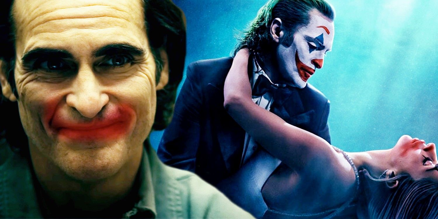 Joaquin Phoenix as Joker in Joker 2 and Joker dancing with Harley Quinn