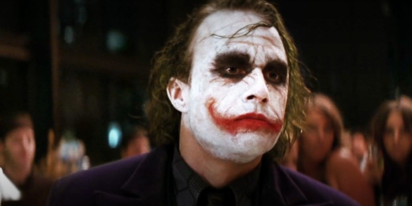 Joker at a party in The Dark Knight