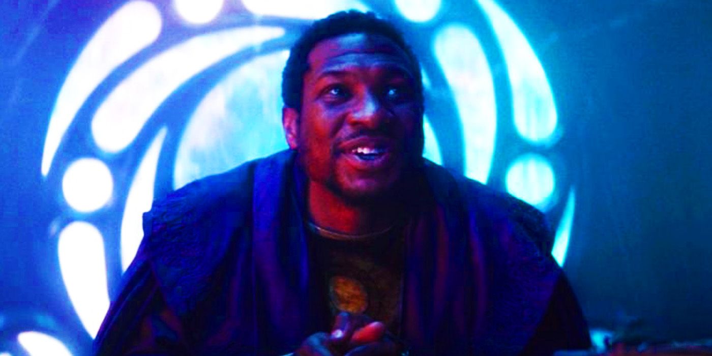 Jonathan Majors' He Who Remains smiling in the finale of Loki season 1