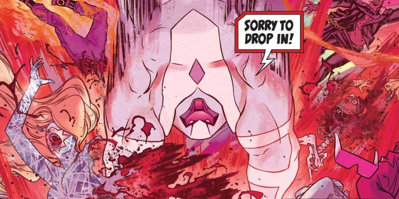 Nimrod matando os X-Men no Hellfire Gala.