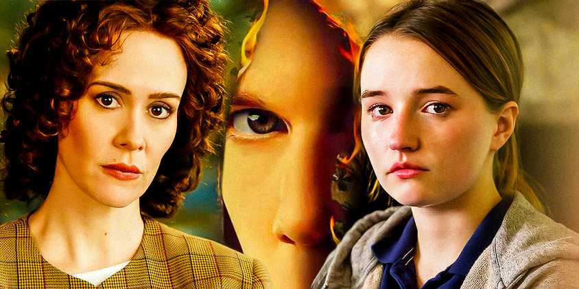 This image shows Marie Adler from Unbelievable, Marcia Clark from American Crime Story, and Berchtold from A Friend of the Family.