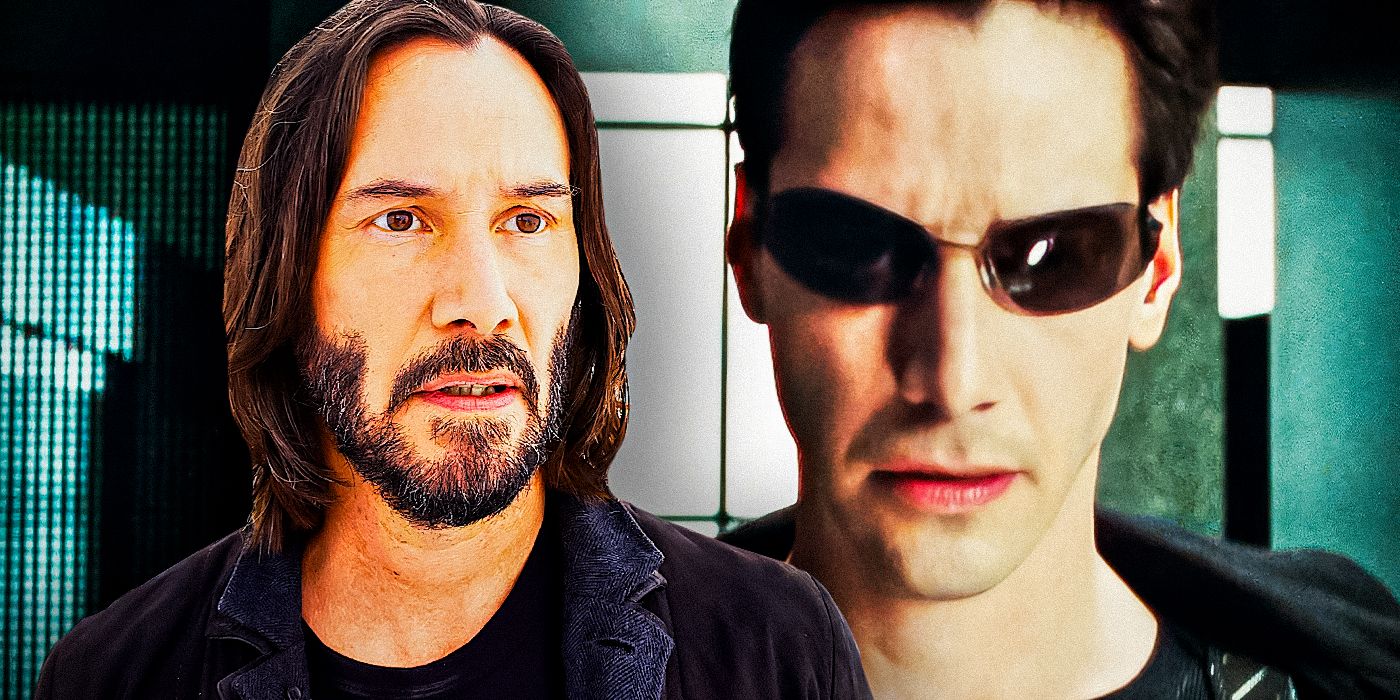 Keanu Reeves as Neo in The Matrix 4 and The Matrix