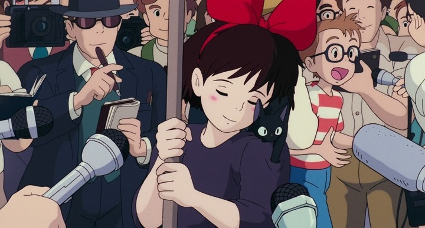 Kiki Being Interviewed at the End of Kiki's Delivery Service