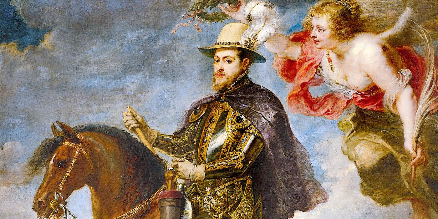 Uma pintura do rei Filipe II da Espanha