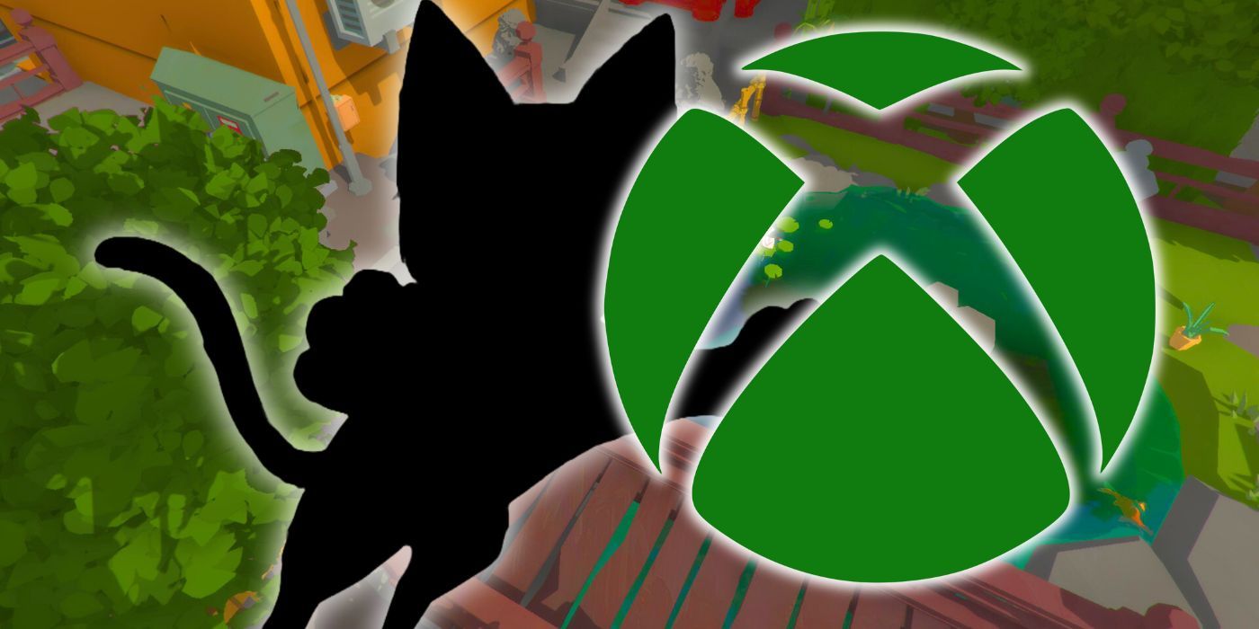 The shadow of a leaping cat alongside the Xbox Logo
