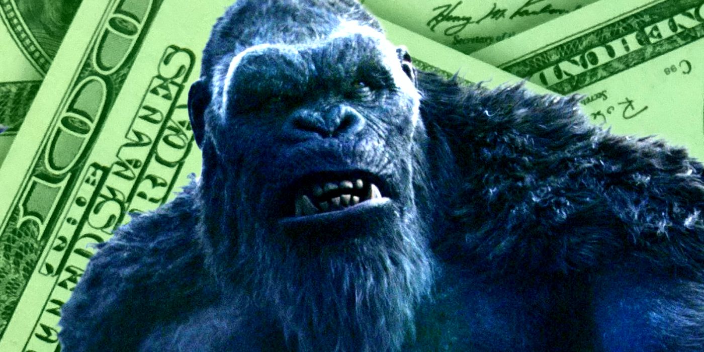 Kong from Godzilla x Kong in Front of Money