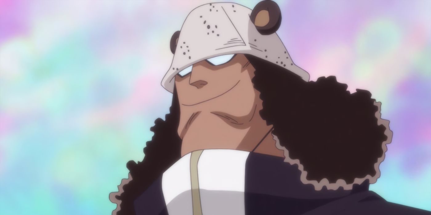 Kuma, um dos últimos Buccaneers conhecidos em One Piece, sorrindo