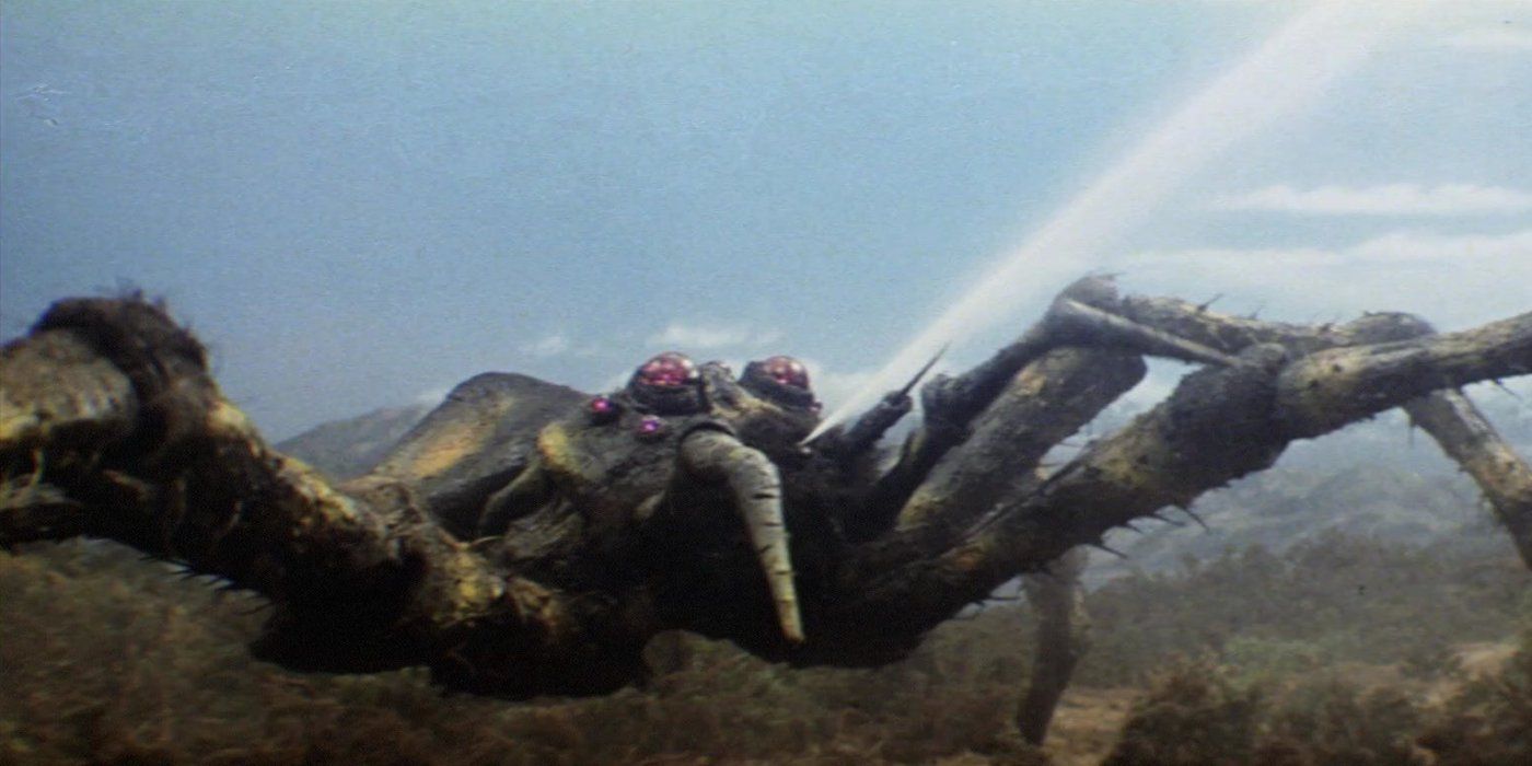 Kumonga shoots webbing in Son of Godzilla