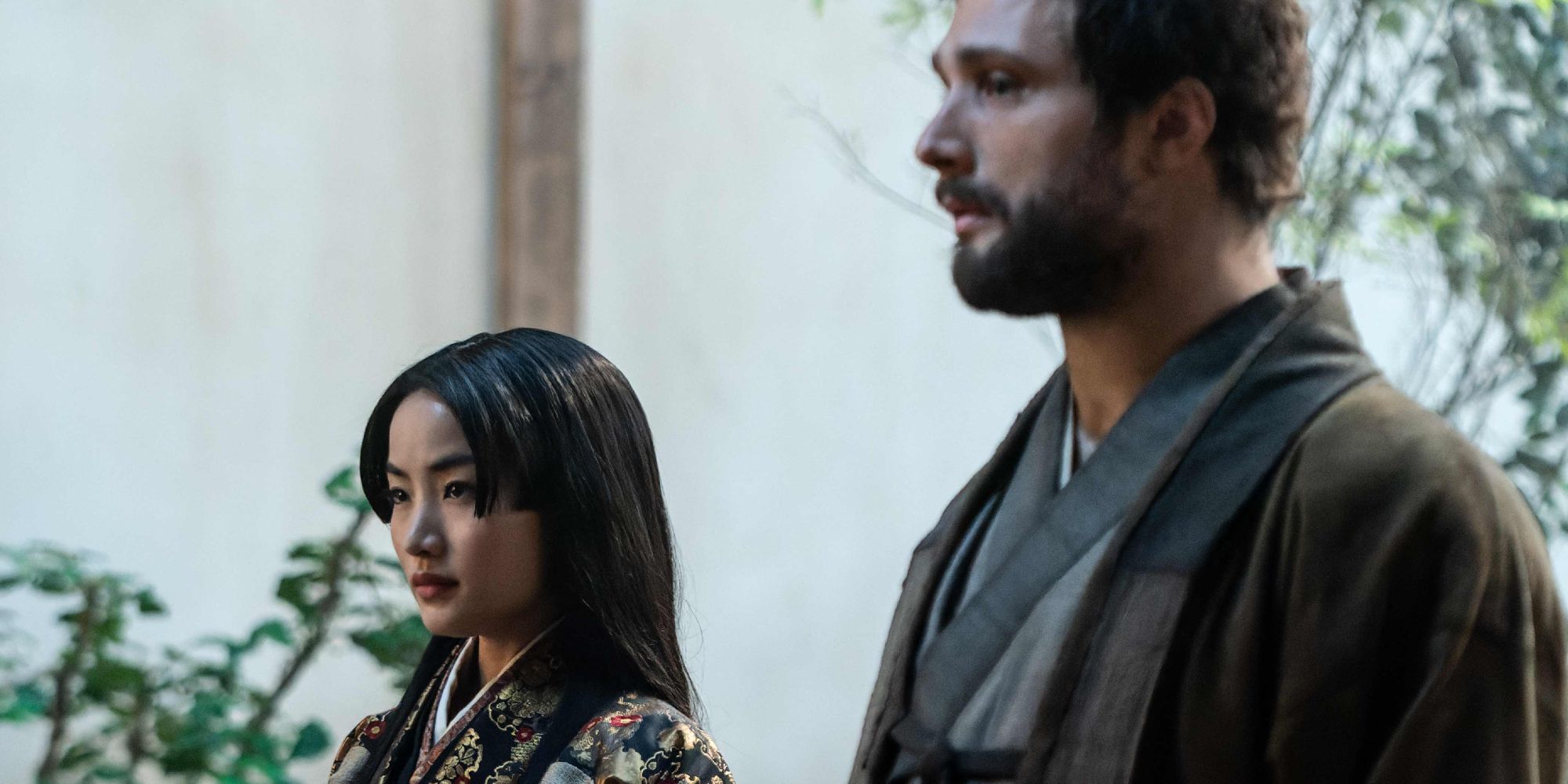 Lady Mariko and John Blackthorne in Shogun episode 9