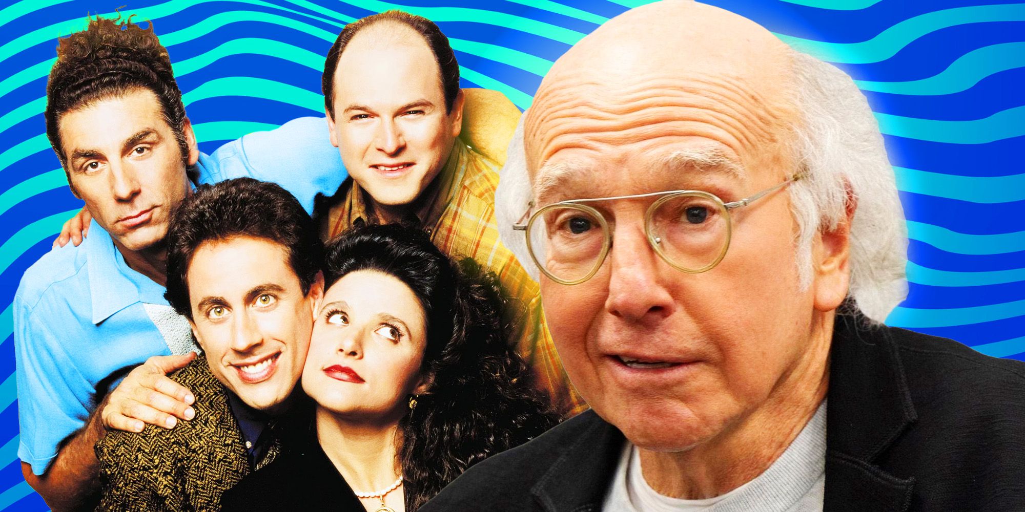 Larry David and the cast of Seinfeld