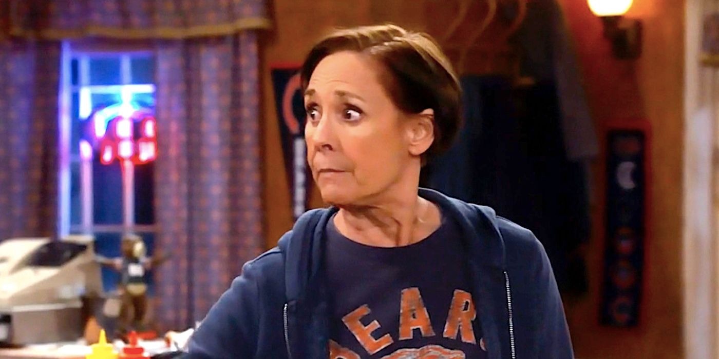 Laurie Metcalf's Jackie looking worried in The Conners season 6 episode 8