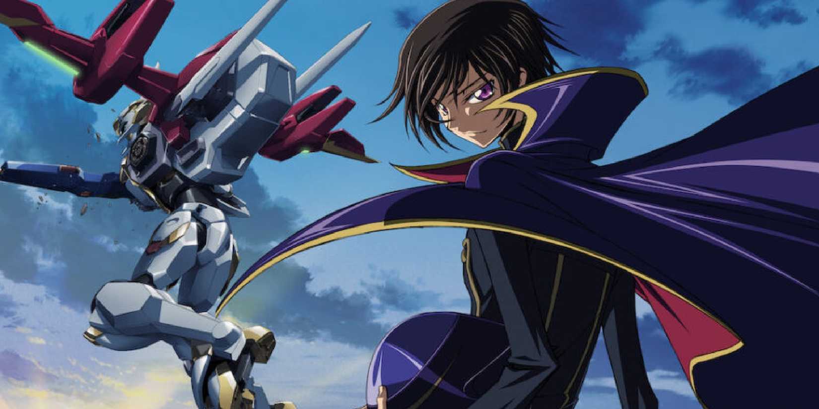 Lelouch from Code Geass holding the Zero helmet