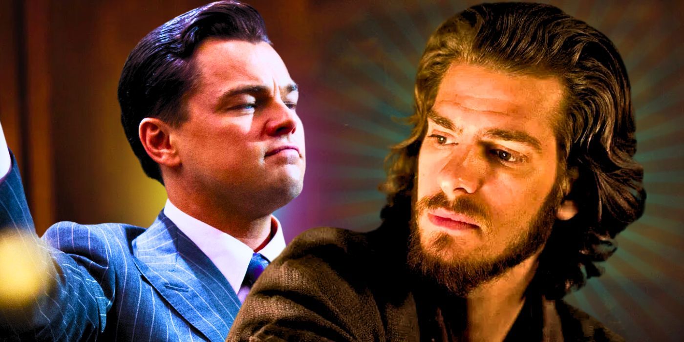 Leonardo DiCaprio as Jordan Belfort in The Wolf of Wall Street (2013) & Andrew Garfield as Sebastião Rodrigues in Silence (2016)
