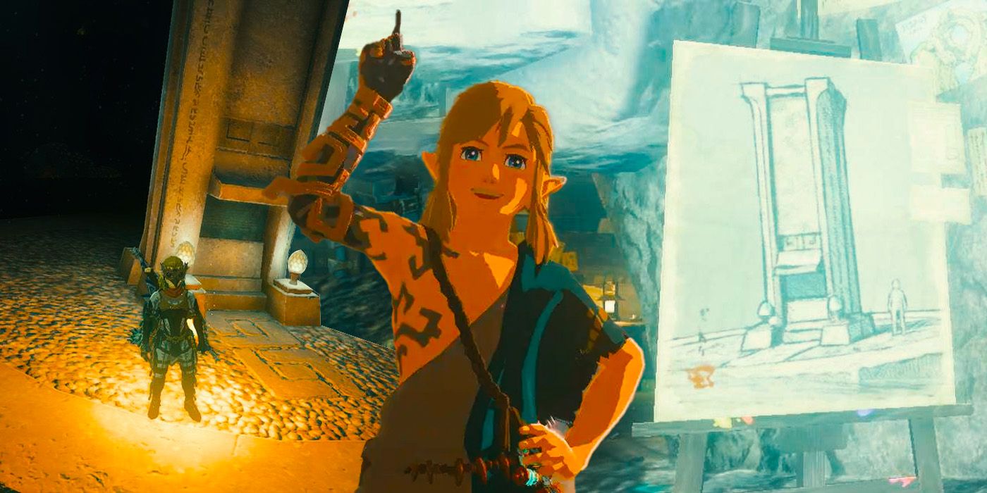 Link with a Stone tablet from Zelda: TOTK