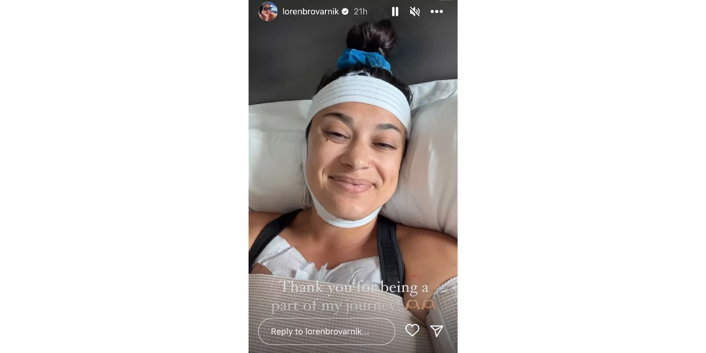 Loren Brovarnik in 90 Day Fiance covered in bandages on hospital bed