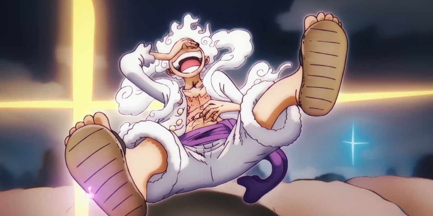 Luffy's first time entering the Gear 5 form