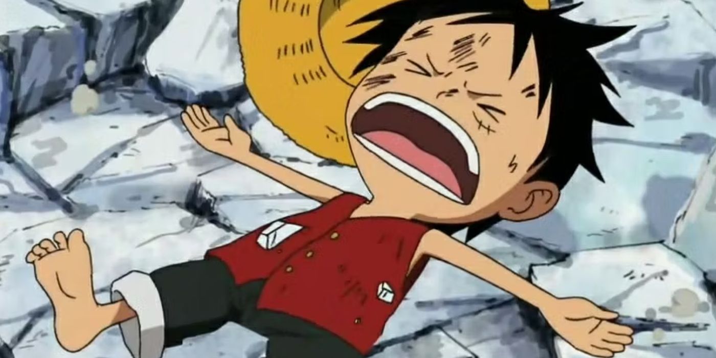 Luffy resting after using Gear 3