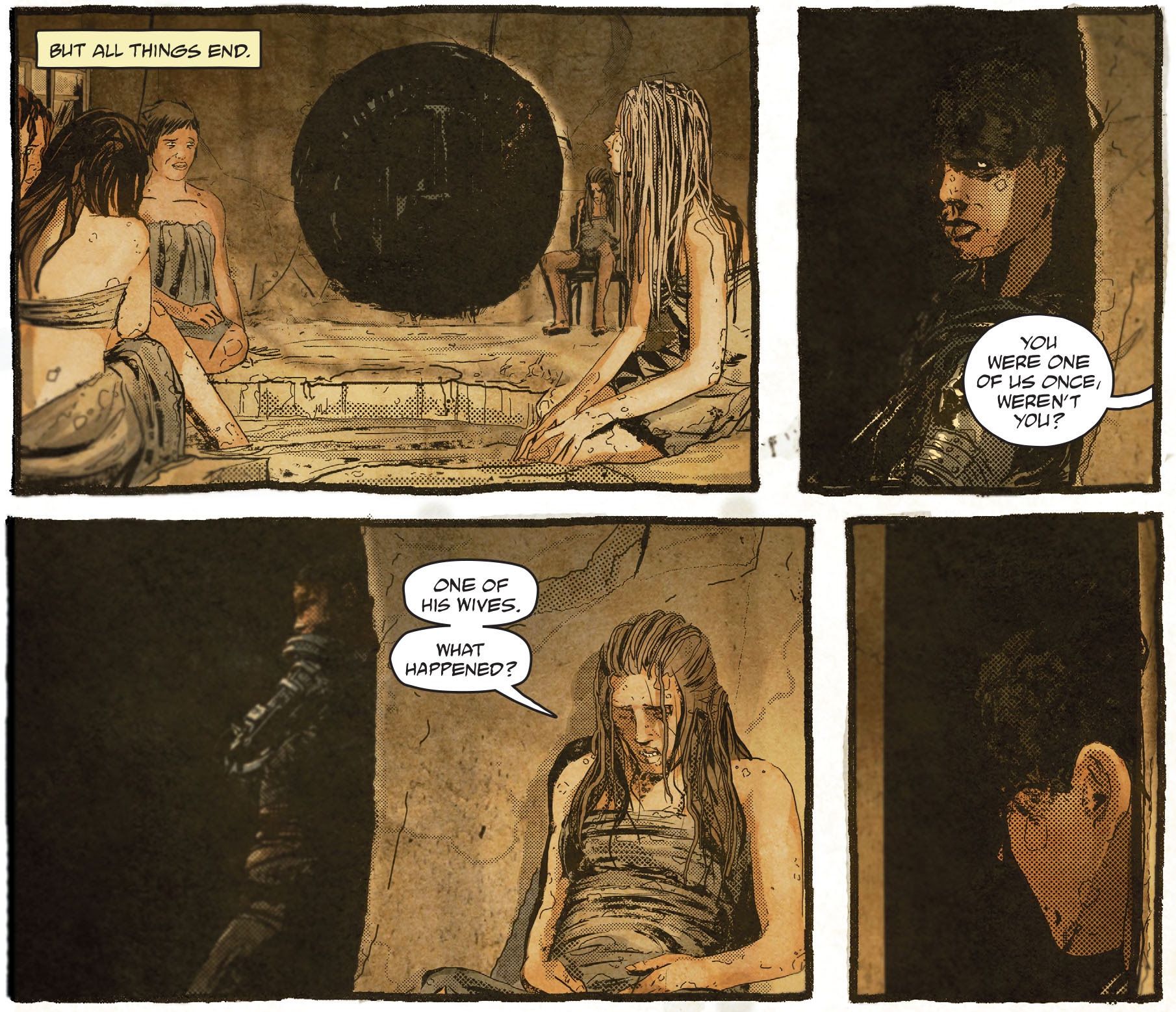 Mad Max Fury Road Furiosa #1 Furiosa is hinted to be a former wife of Immortan Joe